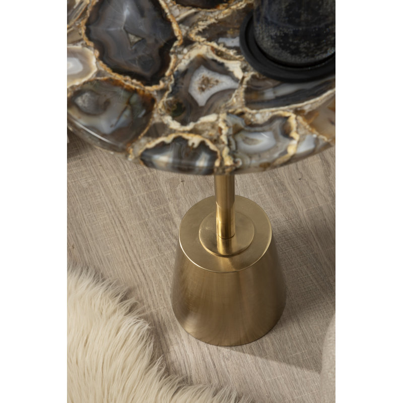 Mercer41 Cemil Genuine Marble Pedestal End Table & Reviews Wayfair